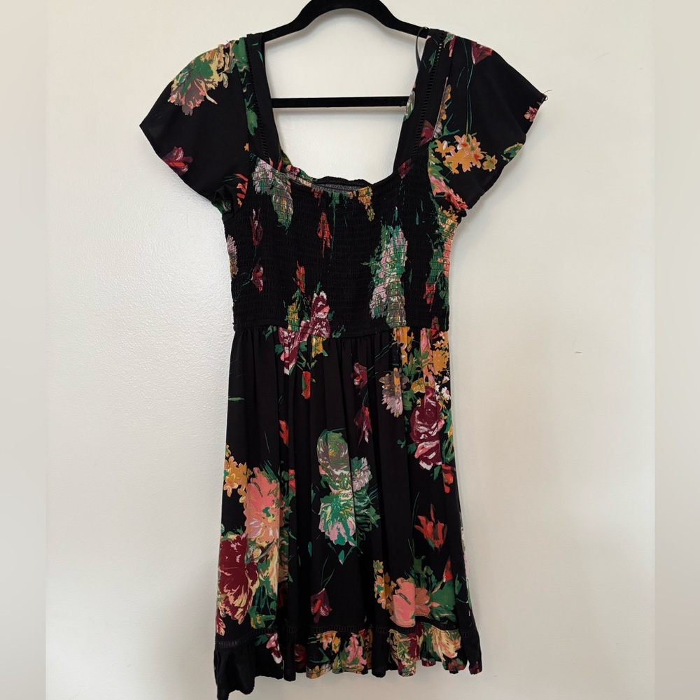 Band of Gypsies Floral Black Dress Size M